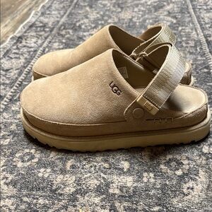 UGG Tan Suede Goldenstar Clog